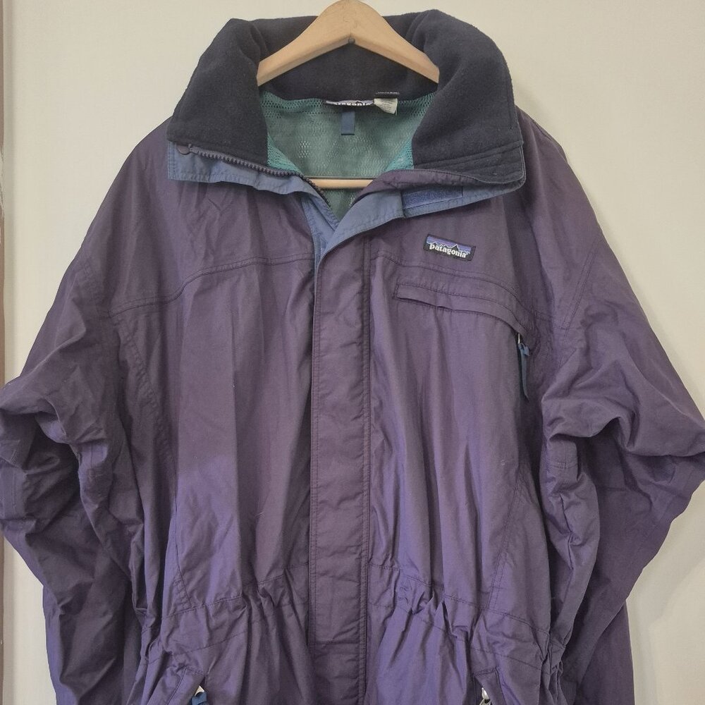 Vintage Patagonia Guide Jacket Women L Full Zip Hooded Purple 1996 90s Gorpcore